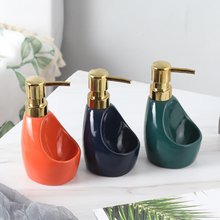 Load image into Gallery viewer, Ceramic Dual-use Liquid Soap Dispenser Bathroom Lotion Bottle Detergent Hand