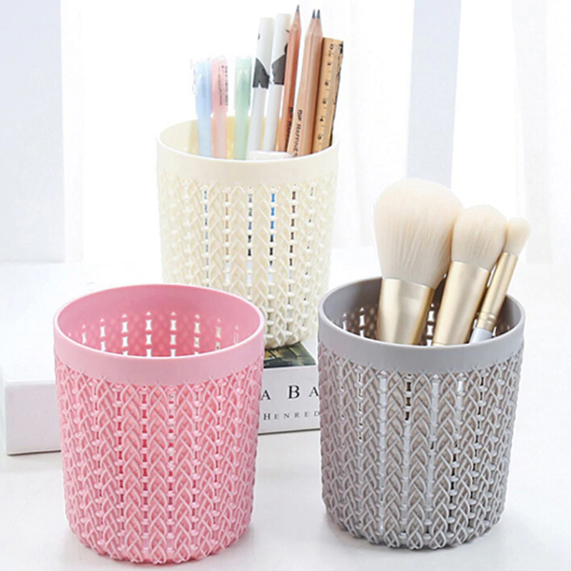 Bag Brushes Organizer Make Up Tools Cylinder Hollow Cosmetic Brush Box Holder