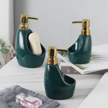 Load image into Gallery viewer, Ceramic Dual-use Liquid Soap Dispenser Bathroom Lotion Bottle Detergent Hand
